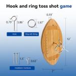 Wall Mount Hook and Ring Toss Game for Adults
