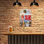 Retro Fishing and Beer Metal Sign for Man Cave