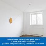 Wall Mount Hook and Ring Toss Game for Adults