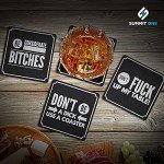 Funny Drink Coasters Set - Perfect Man Cave Gear
