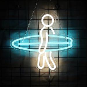 Surfboard Neon Light for Man Cave Decor