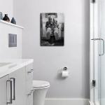 Funny Vintage Bathroom Wall Art Set of 2