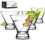 Set of 4 Stemless Martini Glasses