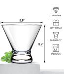 Set of 4 Stemless Martini Glasses