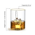 Funny Middle Finger Whiskey Glass with Gold Rim