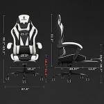 ErgoDesign High-Back Gaming Chair with Footrest