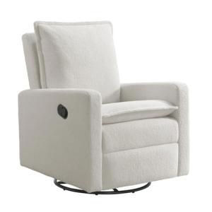 Uptown Swivel Glider Recliner Chair in White