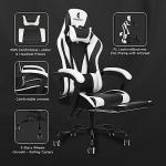 ErgoDesign High-Back Gaming Chair with Footrest