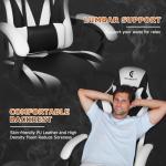 ErgoDesign High-Back Gaming Chair with Footrest