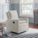Uptown Swivel Glider Recliner Chair in White