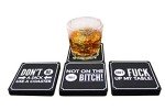 Funny Drink Coasters Set - Perfect Man Cave Gear