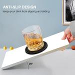 Set of 3 Non-Slip Black Silicone Coasters