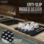 Black Interlocking Shelf Mats 6-Pack for Spills