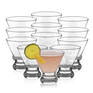 Set of 12 Stemless Martini Glasses