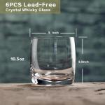 Set of 6 Premium Crystal Whiskey Glasses