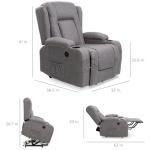 Modern Electric Lift Recliner Massage Chair - Gray