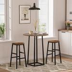 Set of 2 Rustic Industrial Bar Stools