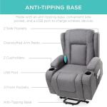Modern Electric Lift Recliner Massage Chair - Gray