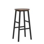 Set of 2 Rustic Industrial Bar Stools
