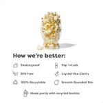 Unbreakable 12oz Plastic Beer Glasses - Set of 12