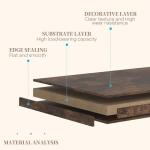 Compact Brown Coffee Bar Cabinet for Man Cave