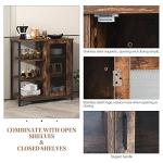 Compact Brown Coffee Bar Cabinet for Man Cave