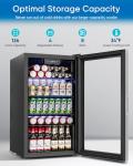 126-Can Mini Beverage Fridge with Glass Door
