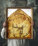 Medieval World Map Poster for Man Cave Art