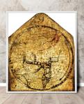 Medieval World Map Poster for Man Cave Art