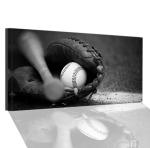 Black and White Baseball Wall Art for Man Cave
