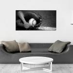 Black and White Baseball Wall Art for Man Cave