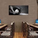 Black and White Baseball Wall Art for Man Cave