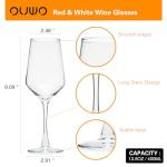 Set of 4 Lead-Free Wine Glasses for Parties