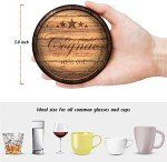 Britimes 6-Pack Drink Coasters with Metal Holder