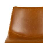 Set of 2 Whiskey Brown Faux Leather Stools