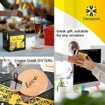 16 Pcs Round Absorbent Cork Drink Coasters