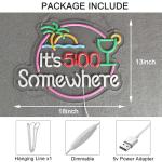 Dimmable Neon Sign: 5 O'Clock Somewhere Decor