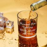 Funny Whiskey Glass for Dealing with Idiots
