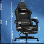 Ergonomic Gaming Chair with Footrest and Lumbar Support