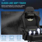 Ergonomic Gaming Chair with Footrest and Lumbar Support