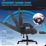 Ergonomic Gaming Chair with Footrest and Lumbar Support