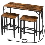 Rustic Bar Table and Stool Set with Outlet