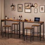 Rustic Bar Table and Stool Set with Outlet