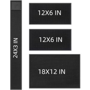 Durable Bar Mat 4-Pack for Spills and Service