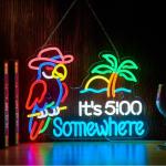 5 O'Clock Neon Wall Sign for Man Cave