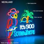 5 O'Clock Neon Wall Sign for Man Cave