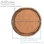 Set of 6 Rustic Acacia Wood Drink Coasters