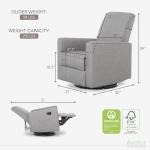 Light Grey 360° Swivel Glider Rocking Chair