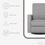 Light Grey 360° Swivel Glider Rocking Chair
