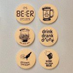 Beer Cork Coaster Set with Holder - 6 Pieces